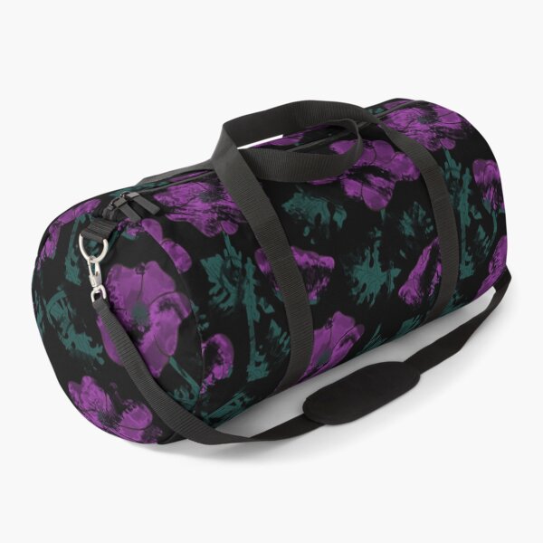 Item preview, Purple flowers on black background  designed and sold by fuzzyfox.