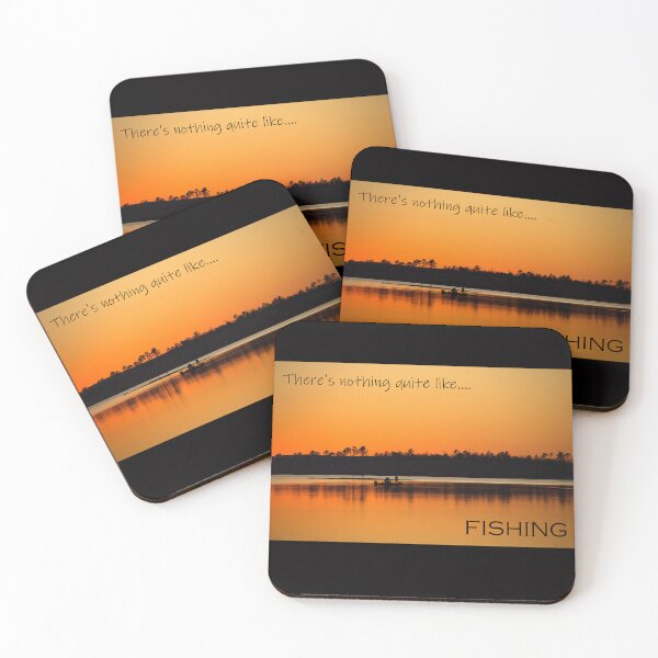 Item preview, FISHING- Theres Nothing Quite Like Fishing- Orange and Black Sunset designed and sold by ABG Inspirational Art.