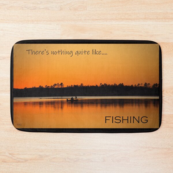 Item preview, FISHING- Theres Nothing Quite Like Fishing- Orange and Black Sunset designed and sold by ABG Inspirational Art.
