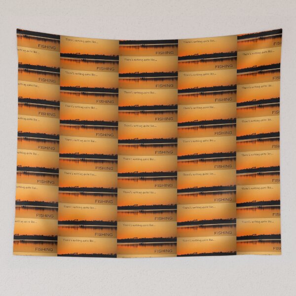 Item preview, FISHING- Theres Nothing Quite Like Fishing- Orange and Black Sunset designed and sold by ABG Inspirational Art.