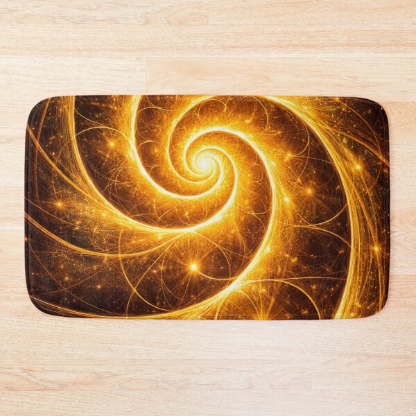 Item preview, Stunning golden fractal spiraling designed and sold by scicilysimonee.