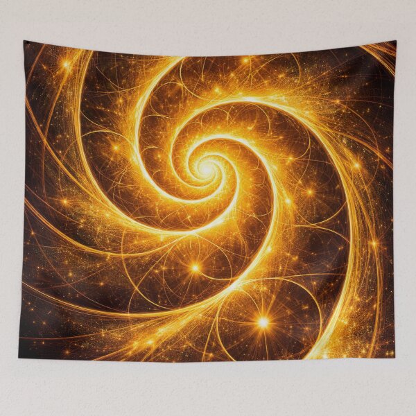 Item preview, Stunning golden fractal spiraling designed and sold by scicilysimonee.