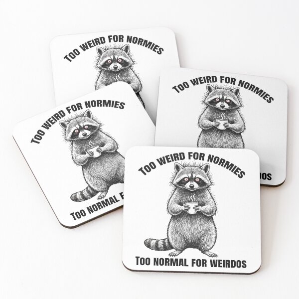 Item preview, Feral Coffee Raccoon – Too Weird Too Normal designed and sold by MuggyandMo.