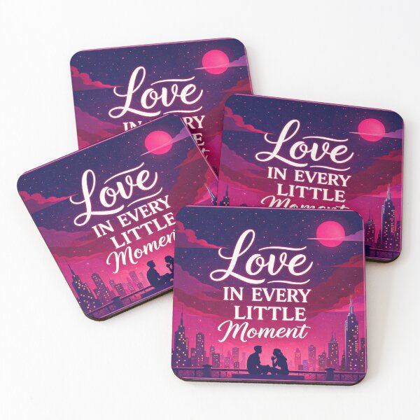 Item preview, Copy of Love in Every Little Moment - Romantic City Night Rooftop Skyline Typography Art designed and sold by Williams Anderson.