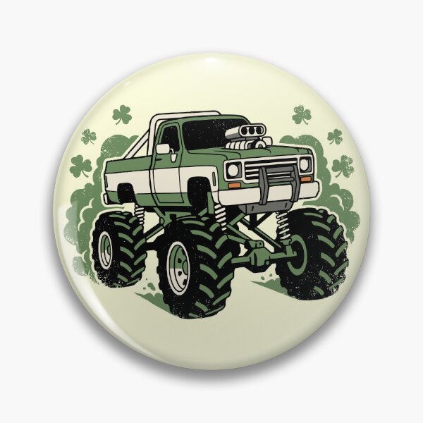 Item preview, St Patricks Day Retro Monster Truck Shamrock Grunge designed and sold by Imaginationbeyond.
