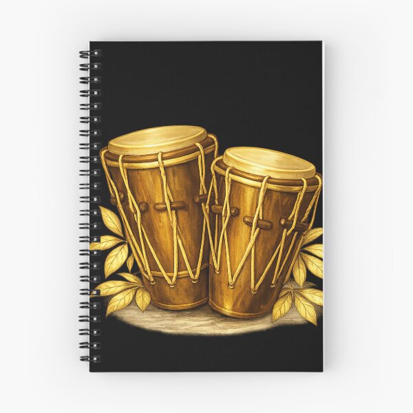 Item preview, Garifuna Drums Gold Cultural Illustration designed and sold by ezsketch25.