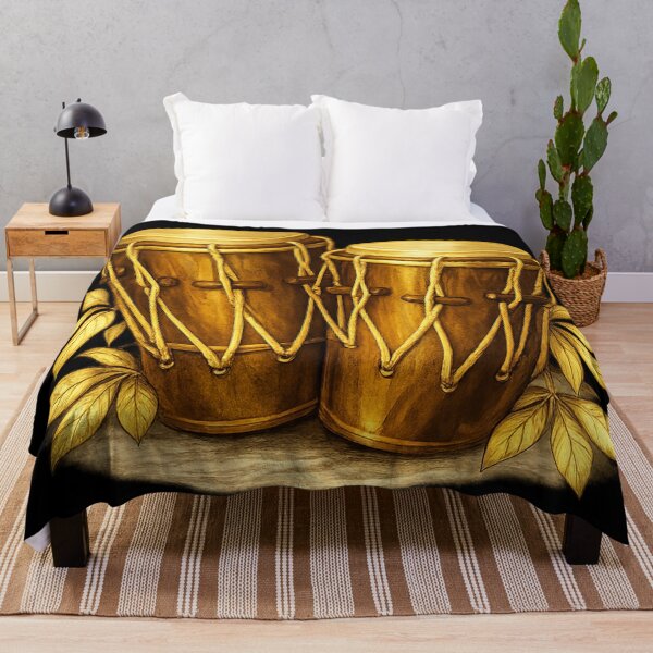 Item preview, Garifuna Drums Gold Cultural Illustration designed and sold by ezsketch25.