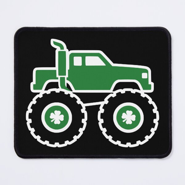 Item preview, St Patricks Day Monster Truck Minimalist Shamrock designed and sold by Imaginationbeyond.