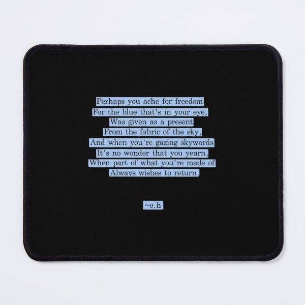 Item preview, Eh Poetry Blue Text designed and sold by elhuyrkod85.