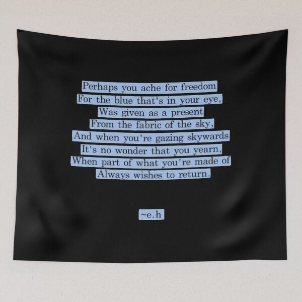 Item preview, Eh Poetry Blue Text designed and sold by elhuyrkod85.
