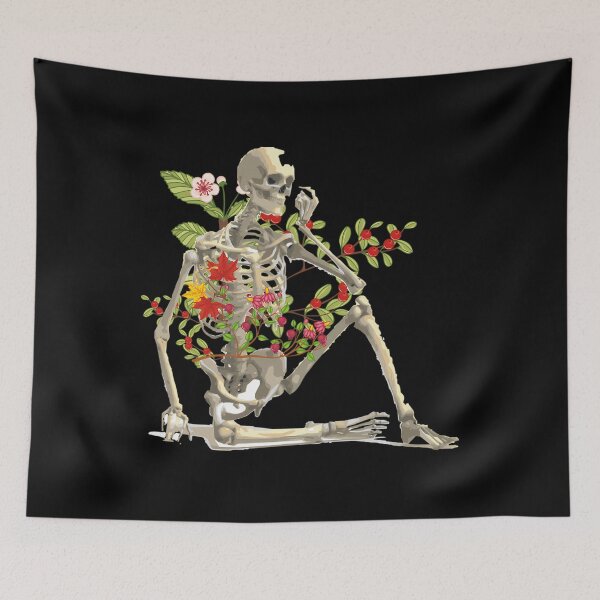 Item preview, Skeleton Ribcage Flowers Art designed and sold by elhuyrkod85.