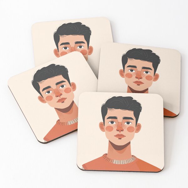 Item preview, Matteo – Warm Minimal Portrait Illustration designed and sold by yara.lahdo.