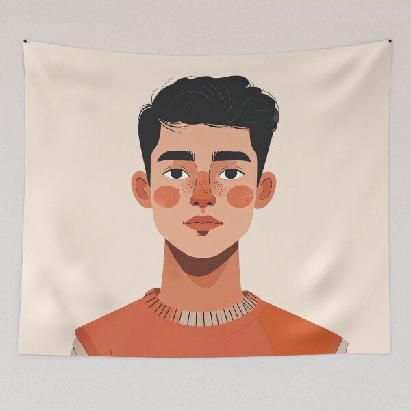 Item preview, Matteo – Warm Minimal Portrait Illustration designed and sold by yara.lahdo.