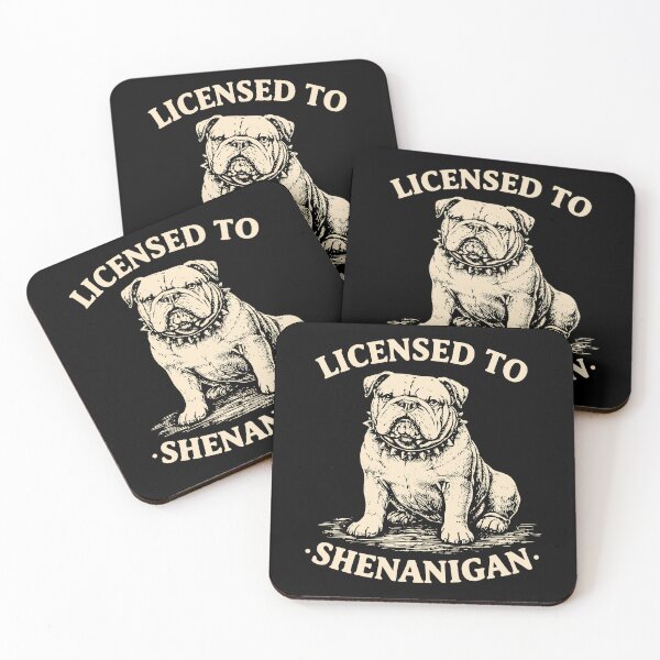 Item preview, Funny English Bulldog Licensed To Shenanigan Vintage designed and sold by Imaginationbeyond.