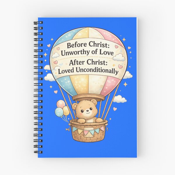 Item preview, Before Christ / After Christ – Loved Unconditionally Balloon Bear designed and sold by TheJoyfulPen.