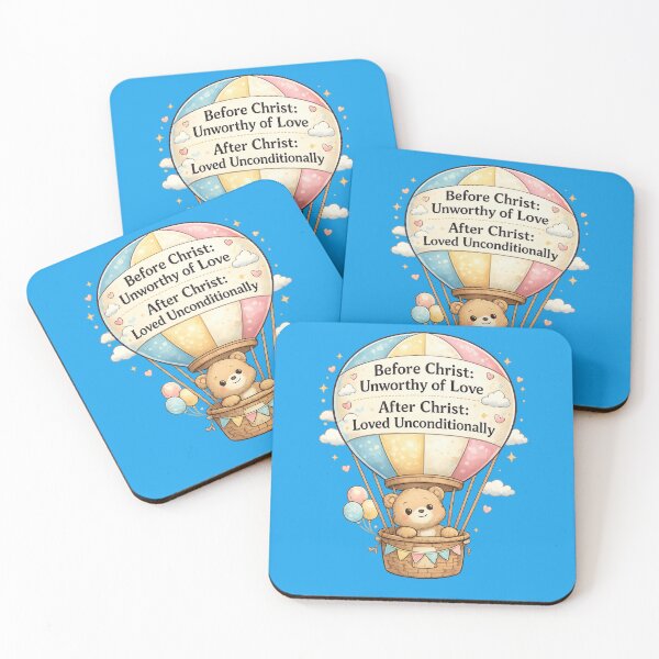 Item preview, Before Christ / After Christ – Loved Unconditionally Balloon Bear designed and sold by TheJoyfulPen.