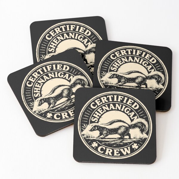 Item preview, St Patricks Day Skunk Certified Shenanigan Crew Badge designed and sold by Imaginationbeyond.
