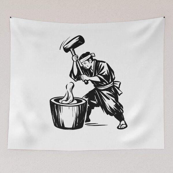 Item preview, Japanese Mochi Pounding designed and sold by optimusprime39.