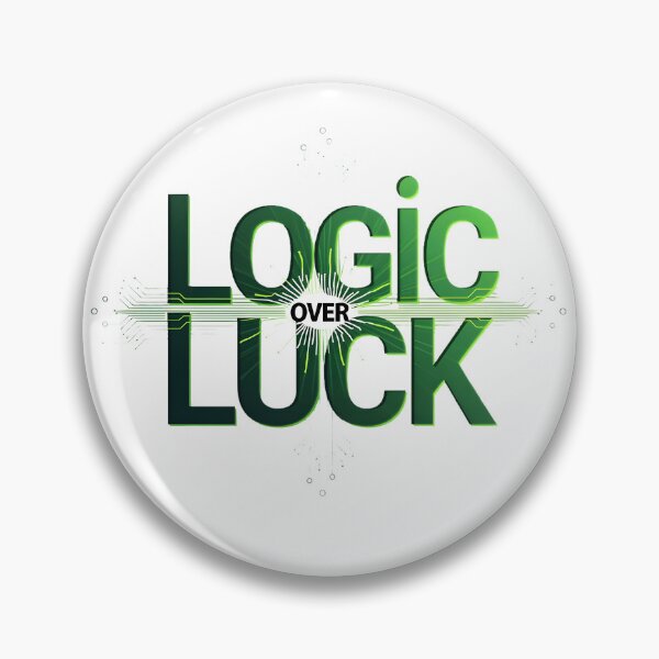 Item preview, Logic Over Luck – Futuristic Tech Quote in Neon Green | Programmer, Gamer & Engineer Motivation Design designed and sold by Nene's design.