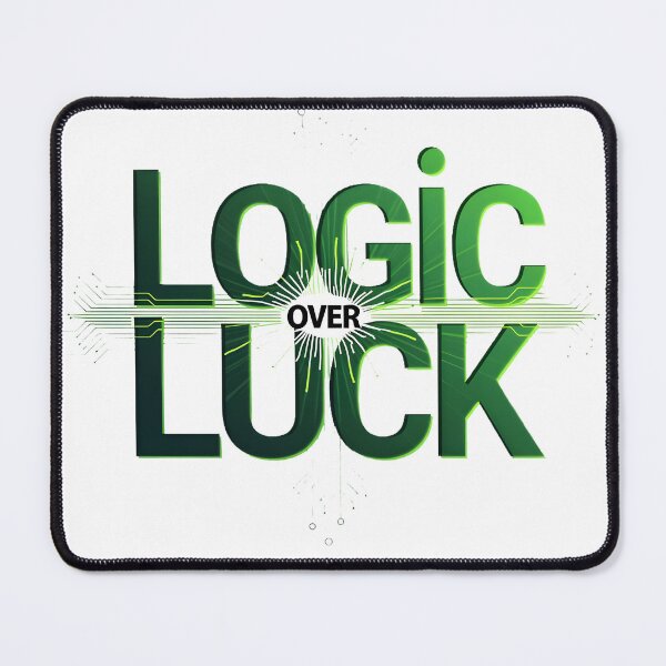 Item preview, Logic Over Luck – Futuristic Tech Quote in Neon Green | Programmer, Gamer & Engineer Motivation Design designed and sold by Nene's design.