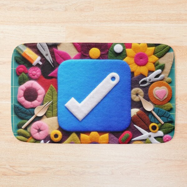 Item preview, Handmade Verified Badge – Felt Craft Checkmark Art | Cute Blue Approval Icon Aesthetic designed and sold by DiamondSkyShirt.