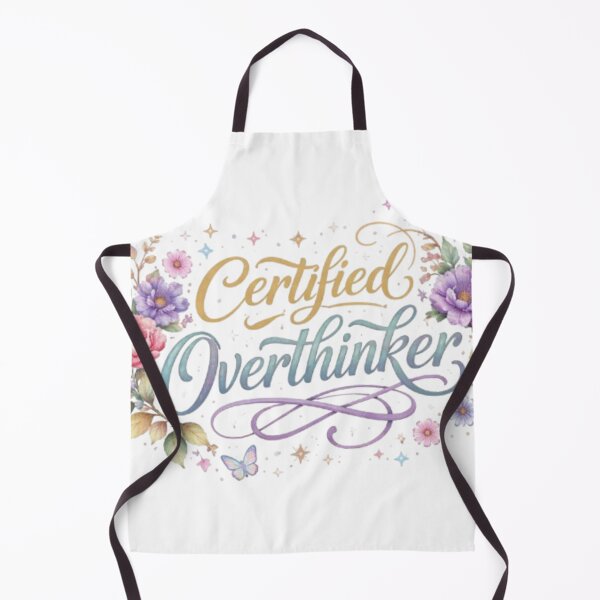 Item preview, Certified Overthinker Aesthetic Quote – Minimal White Background Typography Design designed and sold by Sanika arts .