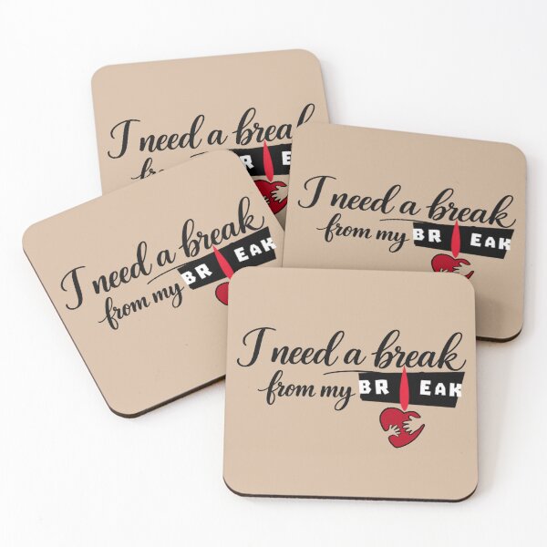 Item preview, I Need a Break From My Break – Funny Quote Typography Design designed and sold by Snapystyle.