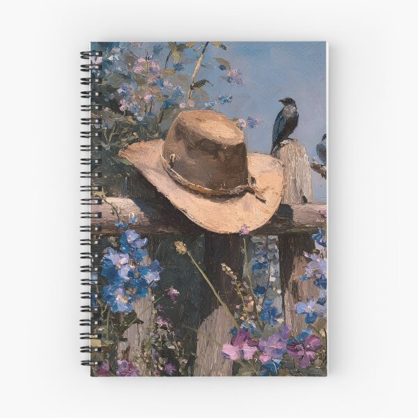Item preview, Rustic cowboy hat on wood post fence print designed and sold by dcrc.