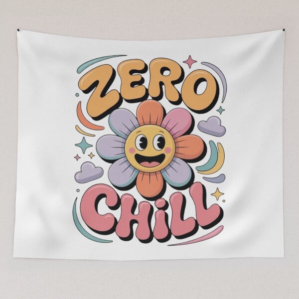Item preview, Zero Chill – Unfiltered Energy Streetwear Typography Statement designed and sold by NewUSShop.