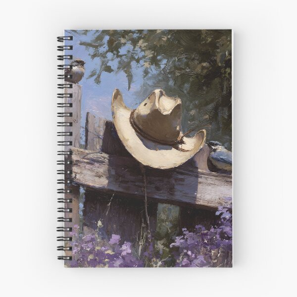 Item preview, Rustic cowboy hat on wood post fence print designed and sold by dcrc.