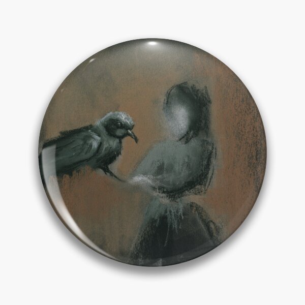 Item preview, Gothic Raven Faceless Girl Dark Art Print designed and sold by Dariia Zhyrova.