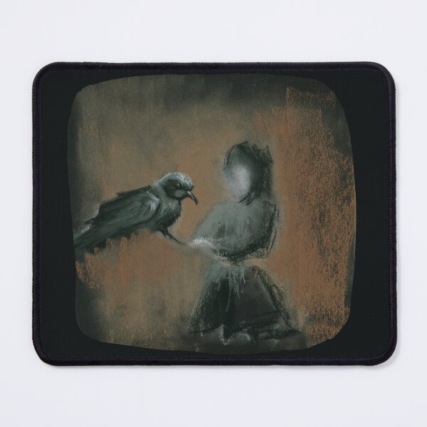 Item preview, Gothic Raven Faceless Girl Dark Art Print designed and sold by Dariia Zhyrova.