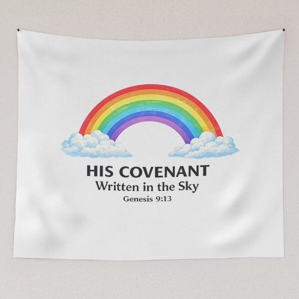 Item preview, His Covenant, Written in the Sky – Genesis 9:13 Rainbow Design designed and sold by TheJoyfulPen.