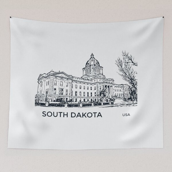 Item preview, South Dakota State USA designed and sold by Lakeric Cityscapes.