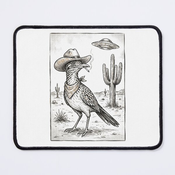 Item preview, Cowboy Roadrunner Alien UFO Western designed and sold by AdyKurniawan.
