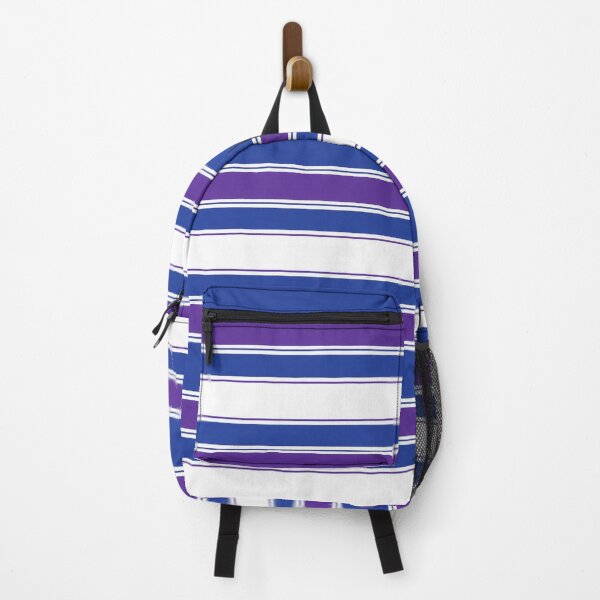 Item preview, Cobalt blue and purple stripes designed and sold by Roxburylane.