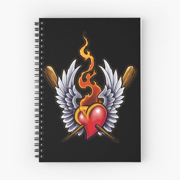 Item preview, Flaming Heart Tattoo designed and sold by cfurguson.