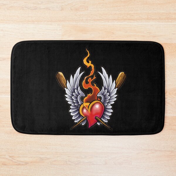Item preview, Flaming Heart Tattoo designed and sold by cfurguson.