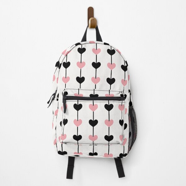 Item preview, Pink and Black Hearts on Vertical Strings designed and sold by AloraDawnEve.