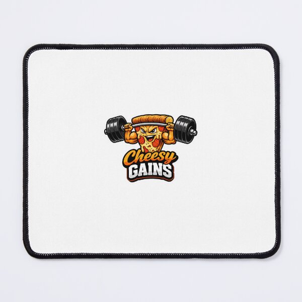 Item preview, Cheesy Gains Gym Pizza Mascot designed and sold by Big Magic Designs.