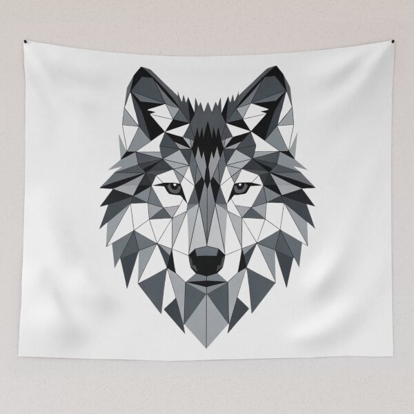 Item preview, Geometric Wolf Head - Polygonal Art designed and sold by Mr-wow.