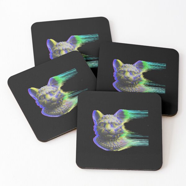 Item preview, Glitch Art Cat Statue Y2K designed and sold by muqnwbdjlyi98.