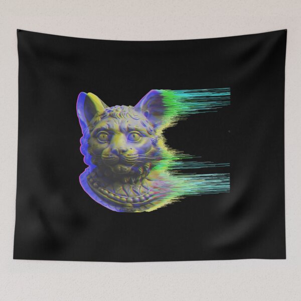 Item preview, Glitch Art Cat Statue Y2K designed and sold by muqnwbdjlyi98.