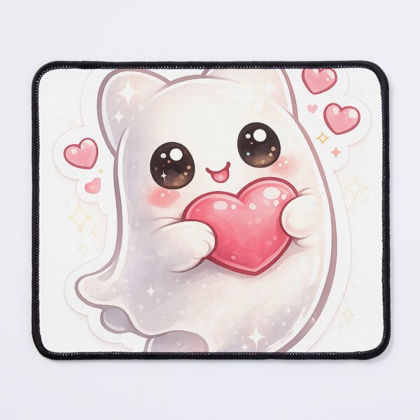 Item preview, Cute Love Ghost PNG, Kawaii Valentine Ghost Holding Heart, Pastel Spooky Romantic Sticker Design, Printable T Shirt Graphic designed and sold by AestheticLoveArt.