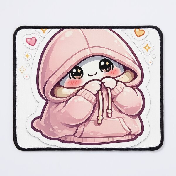 Item preview, Cute Hoodie Ghost PNG, Kawaii Pink Aesthetic Ghost Sticker, Cozy Pastel Spooky Girl Design, Printable T Shirt Digital Download designed and sold by AestheticLoveArt.