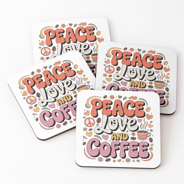 Item preview, Peace Love And Coffee, Love Peace And Coffee designed and sold by graphic-genie.