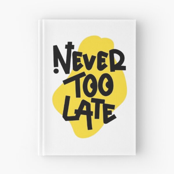 Item preview, Never Too Late Retro Groovy Motivational Typography Art designed and sold by DESIGN DIMENSION .