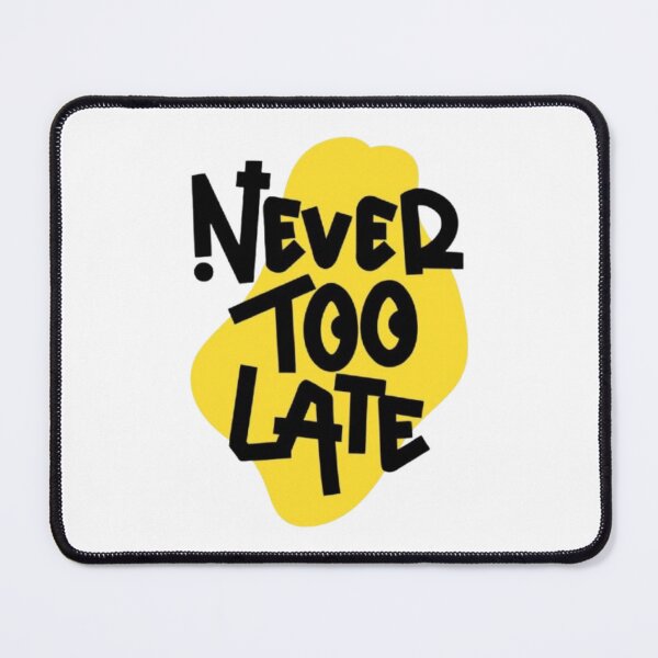 Item preview, Never Too Late Retro Groovy Motivational Typography Art designed and sold by DESIGN DIMENSION .