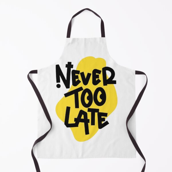 Item preview, Never Too Late Retro Groovy Motivational Typography Art designed and sold by DESIGN DIMENSION .