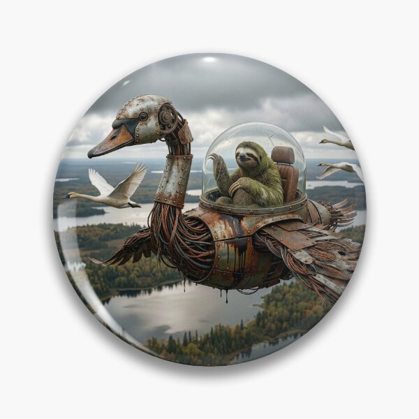 Item preview, Sloth Flies with Swans designed and sold by Tridentulus.